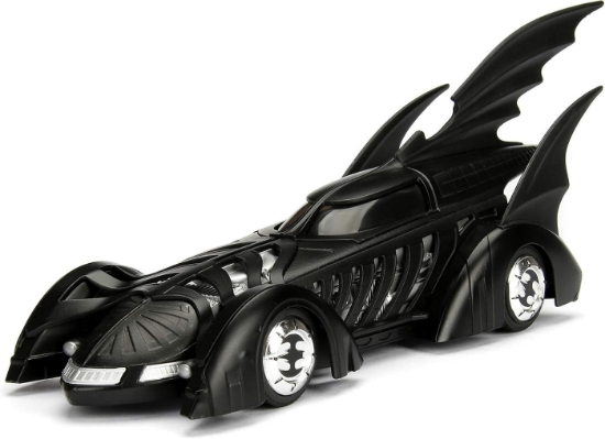 Imagine JADA DC SET BATMAN FOREVER FIGURINA BATMAN SI MASINUTA METALICA BATMOBILE SCARA 1 LA 24