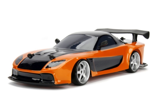 Imagine JADA FAST AND FURIOUS MASINUTA RC CU TELECOMANDA HANS MAZDA RX 7 SCARA 1 LA 10