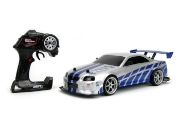 Imagine JADA ELITE FAST AND FURIOUS MASINUTA RC CU TELECOMANDA BRIAN NISSAN SKYLINE GTR R34 SCARA 1 LA 10