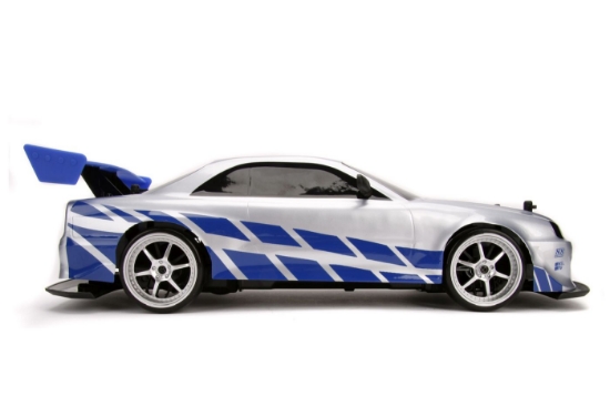 Imagine JADA ELITE FAST AND FURIOUS MASINUTA RC CU TELECOMANDA BRIAN NISSAN SKYLINE GTR R34 SCARA 1 LA 10