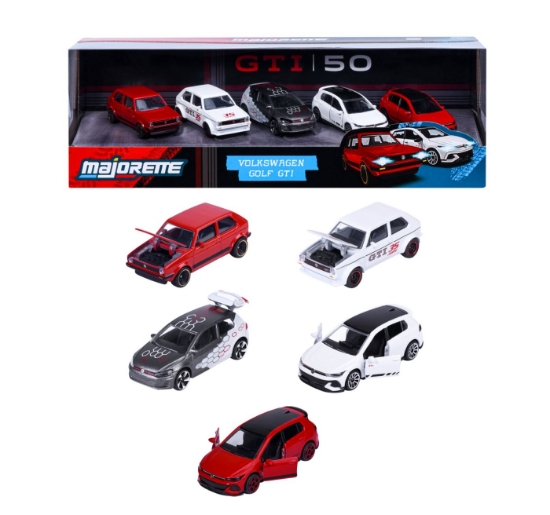 Imagine MAJORETTE SET 5 MASINUTE METALICE VOLKSWAGEN GOLF GTI SCARA 1 LA 64