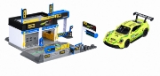 Imagine MAJORETTE SET MOTORSPORT DTM CU MASINUTA INCLUSA PORSCHE 911 GT3 R SCARA 1 LA 64