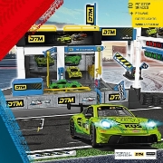 Imagine MAJORETTE SET MOTORSPORT DTM CU MASINUTA INCLUSA PORSCHE 911 GT3 R SCARA 1 LA 64