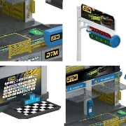 Imagine MAJORETTE SET MOTORSPORT DTM CU MASINUTA INCLUSA PORSCHE 911 GT3 R SCARA 1 LA 64