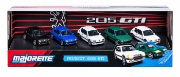 Imagine MAJORETTE SET 5 MASINUTE METALICE PEUGEOT 205 GTI SCARA 1 LA 64