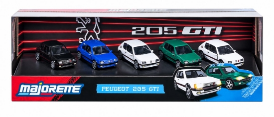 Imagine MAJORETTE SET 5 MASINUTE METALICE PEUGEOT 205 GTI SCARA 1 LA 64