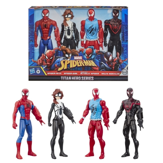 Imagine MARVEL SPIDER MAN TITAN HERO SERIES SET 4 FIGURINE 