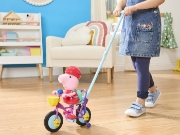 Imagine PEPPA PIG SET GATA DE PEDALAT PAPUSA PEPPA CU BICICLETA SI ACCESORII