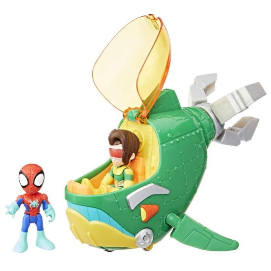 Imagine SPIDEY SI PRIETENII LUI UIMITORI MARVEL WATER WEBS SET SUBMARINUL DOC OCK CU FIGURINE SI ACCESORII