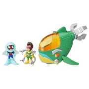 Imagine SPIDEY SI PRIETENII LUI UIMITORI MARVEL WATER WEBS SET SUBMARINUL DOC OCK CU FIGURINE SI ACCESORII