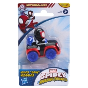 Imagine SPIDEY SI PRIETENII LUI UIMITORI MARVEL SUPER ROLLERS SET FIGURINA MILES MORALES CU VEHICUL 5.5CM