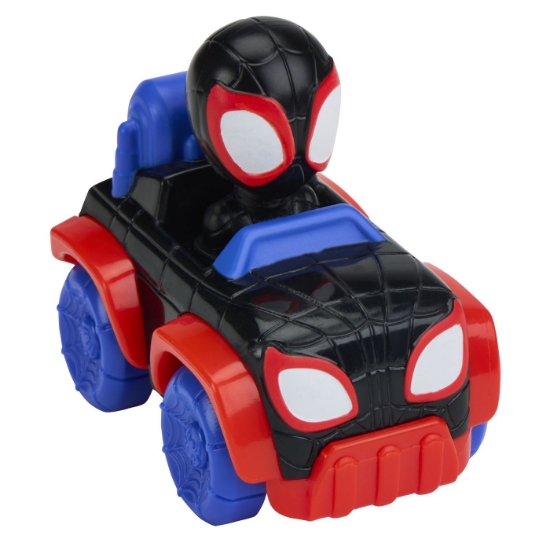 Imagine SPIDEY SI PRIETENII LUI UIMITORI MARVEL SUPER ROLLERS SET FIGURINA MILES MORALES CU VEHICUL 5.5CM