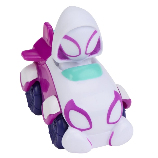 Imagine SPIDEY SI PRIETENII LUI UIMITORI MARVEL SUPER ROLLERS SET FIGURINA GHOST SPIDER CU VEHICUL 5.5CM