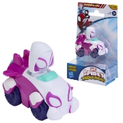 Imagine SPIDEY SI PRIETENII LUI UIMITORI MARVEL SUPER ROLLERS SET FIGURINA GHOST SPIDER CU VEHICUL 5.5CM