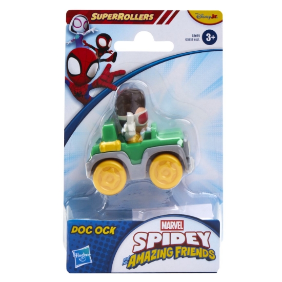 Imagine SPIDEY SI PRIETENII LUI UIMITORI MARVEL SUPER ROLLERS SET FIGURINA DOC OCK CU VEHICUL 5.5CM