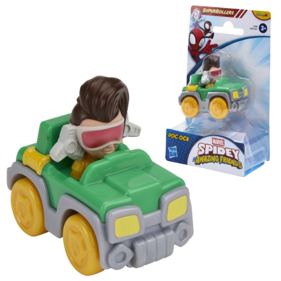 Imagine SPIDEY SI PRIETENII LUI UIMITORI MARVEL SUPER ROLLERS SET FIGURINA DOC OCK CU VEHICUL 5.5CM