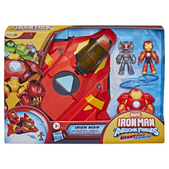 Imagine MARVEL IRON MAN SI PRIETENII SAI UIMITORI SET ARMURA GIGANTICA IRON JET 