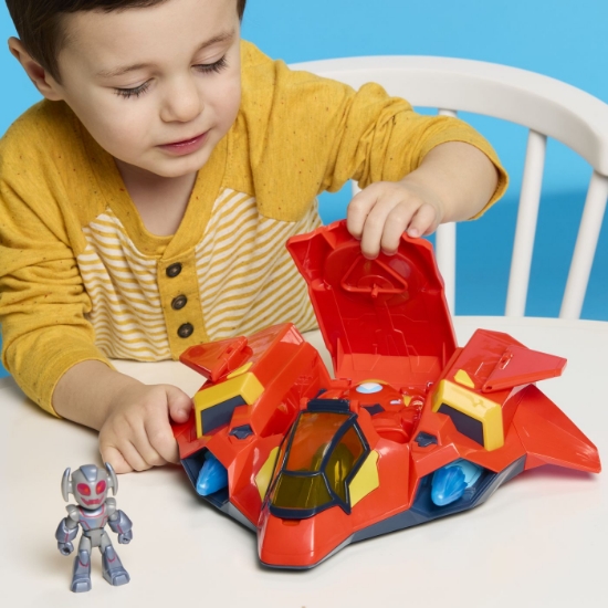 Imagine MARVEL IRON MAN SI PRIETENII SAI UIMITORI SET ARMURA GIGANTICA IRON JET 