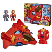 Imagine MARVEL IRON MAN SI PRIETENII SAI UIMITORI SET ARMURA GIGANTICA IRON JET 