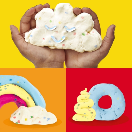 Imagine PLAY DOH SET 4 CUTII PLASTILINA CONFETI 
