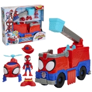 Imagine SPIDEY SI PRIETENII LUI UIMITORI MARVEL RESCUE WEBS SET CAMION DE POMPIERI CU FIGURINE SI ACCESORII 