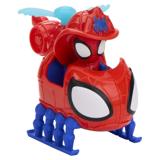 Imagine SPIDEY SI PRIETENII LUI UIMITORI MARVEL RESCUE WEBS SET CAMION DE POMPIERI CU FIGURINE SI ACCESORII 