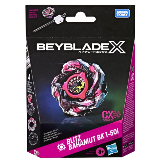 Imagine BEYBLADE X SET LANSATOR SI ROATA BLITZ BAHAMUT BK 1-50I