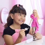 Imagine BARBIE DELUXE STYLE PAPUSA BARBIE BLONDA CU ROCHIE ROZ