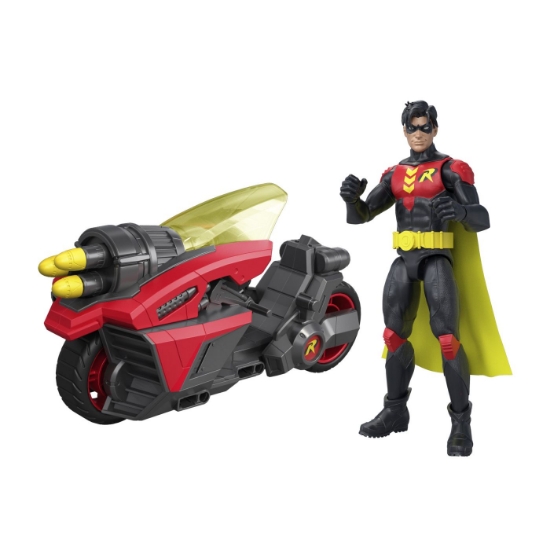Imagine DC SET FIGURINA ROBIN SI MOTOCICLETA CU ACCESORII