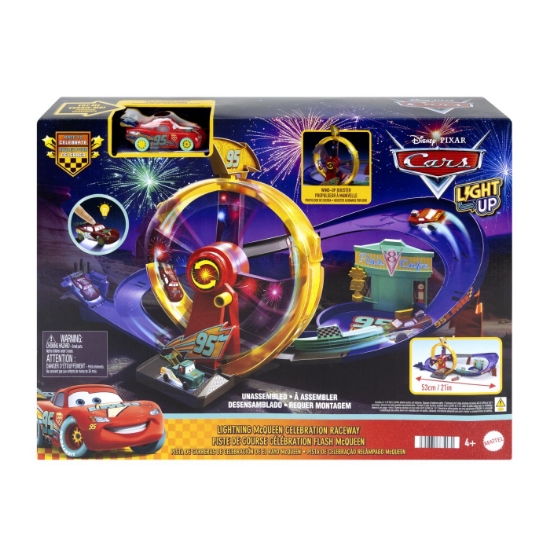 Imagine CARS PISTA DE CURSE CELEBRATION RACEWAY FULGER MCQUEEN CU 1 MASINUTA INCLUSA