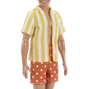 Imagine BARBIE PAPUSA BAIAT FASHIONISTAS IN CAMASA SI PANTALONI PORTOCALII