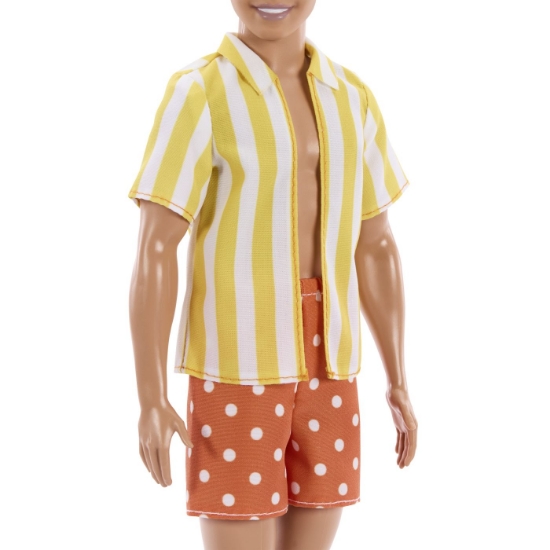 Imagine BARBIE PAPUSA BAIAT FASHIONISTAS IN CAMASA SI PANTALONI PORTOCALII