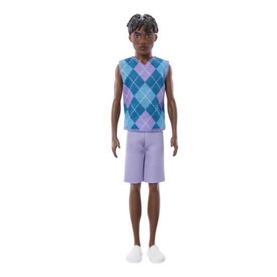 Imagine BARBIE PAPUSA BAIAT FASHIONISTAS CU PAR AFRO