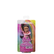 Imagine BARBIE PAPUSA CHELSEA BLONDA CU ROCHITA ROZ CU BULINE