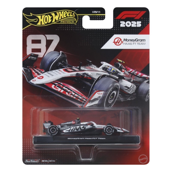 Imagine HOT WHEELS PREMIUM REAL RIDERS FORMULA 1 2024 MASINUTA METALICA MONEYGRAM HAAS F1 TEAM SCARA 1 LA 64