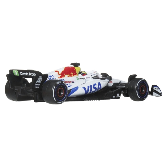 Imagine HOT WHEELS PREMIUM REAL RIDERS FORMULA 1 2024 MASINUTA METALICA VISA CASH APP RACING BULLS FORMULA ONE TEAM SCARA 1 LA 64