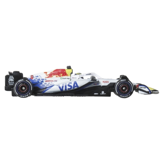 Imagine HOT WHEELS PREMIUM REAL RIDERS FORMULA 1 2024 MASINUTA METALICA VISA CASH APP RACING BULLS FORMULA ONE TEAM SCARA 1 LA 64