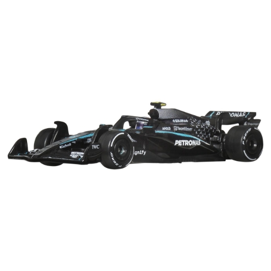 Imagine HOT WHEELS PREMIUM REAL RIDERS FORMULA 1 2024 MASINUTA METALICA MERCEDES AMG PETRONAS FORMULA ONE TEAM SCARA 1 LA 64