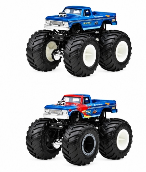 Imagine HOT WHEELS MONSTER TRUCK SET 2 MASINI BIGFOOT SI BIGFOOT BITE SCARA 1 LA 64