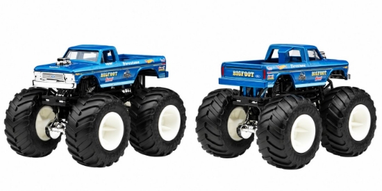 Imagine HOT WHEELS MONSTER TRUCK SET 2 MASINI BIGFOOT SI BIGFOOT BITE SCARA 1 LA 64