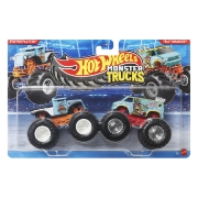 Imagine HOT WHEELS MONSTER TRUCK SET 2 MASINI POO POO PLATTER SI FRUIT SMASHER SCARA 1 LA 64
