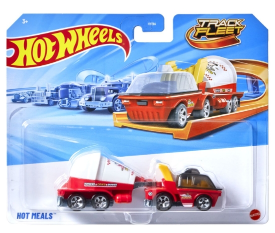 Imagine HOT WHEELS TRACK FLEET MASINA FLOTA HOT MEALS SCARA 1 LA 64