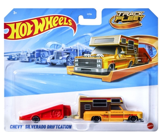 Imagine HOT WHEELS TRACK FLEET MASINA FLOTA CHEVY SILVERADO DRIFTCATION SCARA 1 LA 64