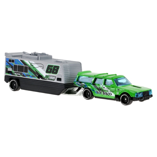 Imagine HOT WHEELS TRACK FLEET MASINA FLOTA VOLVO 24O DRIFT CAMPER SCARA 1 LA 64