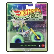 Imagine HOT WHEELS MONSTER TRUCK GLOW IN THE DARK MASINUTA TRI TO CRUSH ME SCARA 1 LA 64