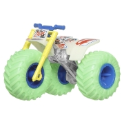 Imagine HOT WHEELS MONSTER TRUCK GLOW IN THE DARK MASINUTA TRI TO CRUSH ME SCARA 1 LA 64