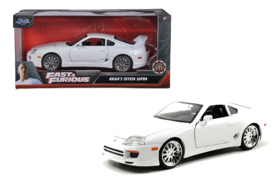 Imagine JADA FAST AND FURIOUS MASINUTA METALICA BRIANS TOYOTA SUPRA ALB SCARA 1 LA 24