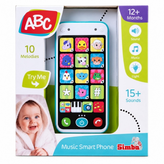 Imagine ABC TELEFON INTELIGENT CU MUZICA SI LUMINI BEBE