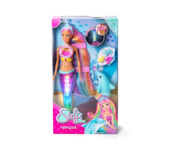 Imagine STEFFI LOVE SET PAPUSA STEFFI SIRENA CU COADA CURCUBEU SI DELFIN 