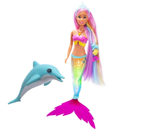 Imagine STEFFI LOVE SET PAPUSA STEFFI SIRENA CU COADA CURCUBEU SI DELFIN 